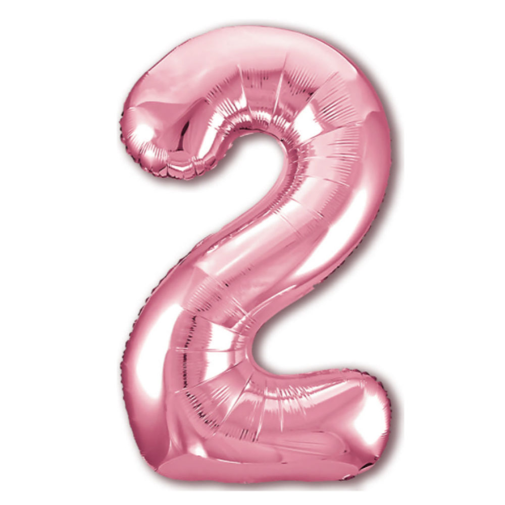 Воздушный шар цифра 2 фламинго