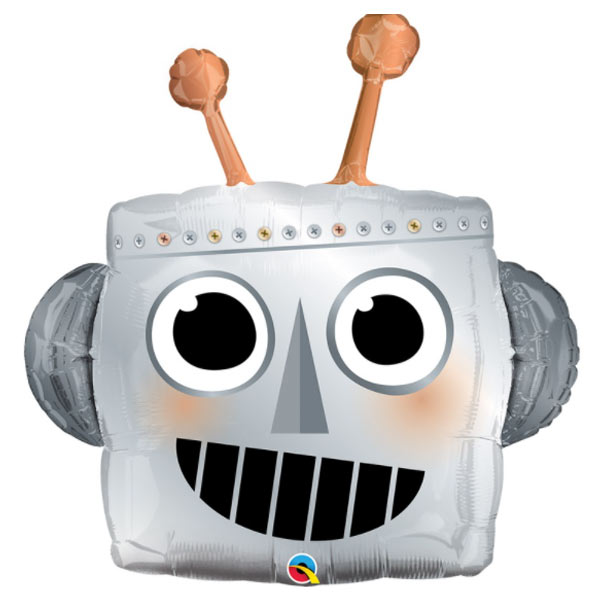 Фольгированный шар Голова робота инопланетянина