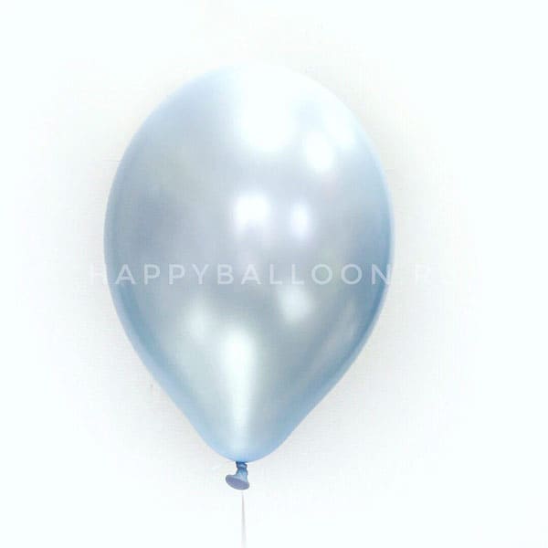 Голубые воздушные шары металлик 30 см