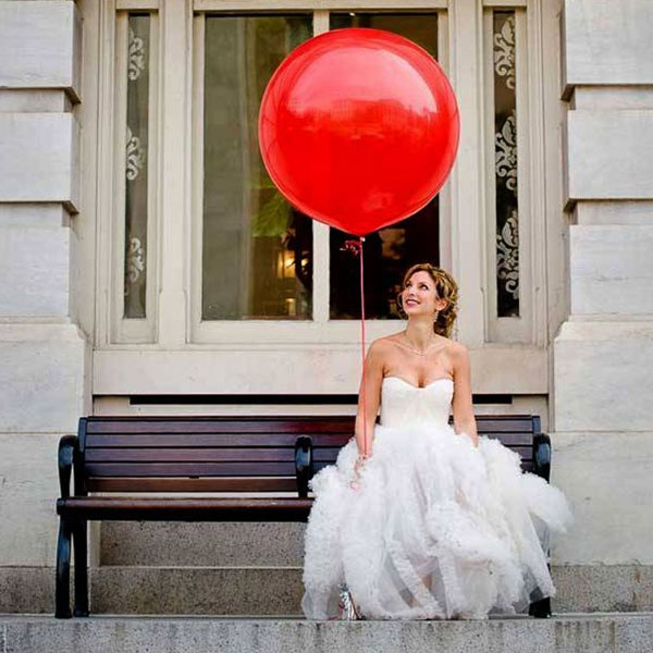 Большой воздушный шар красный 90 см