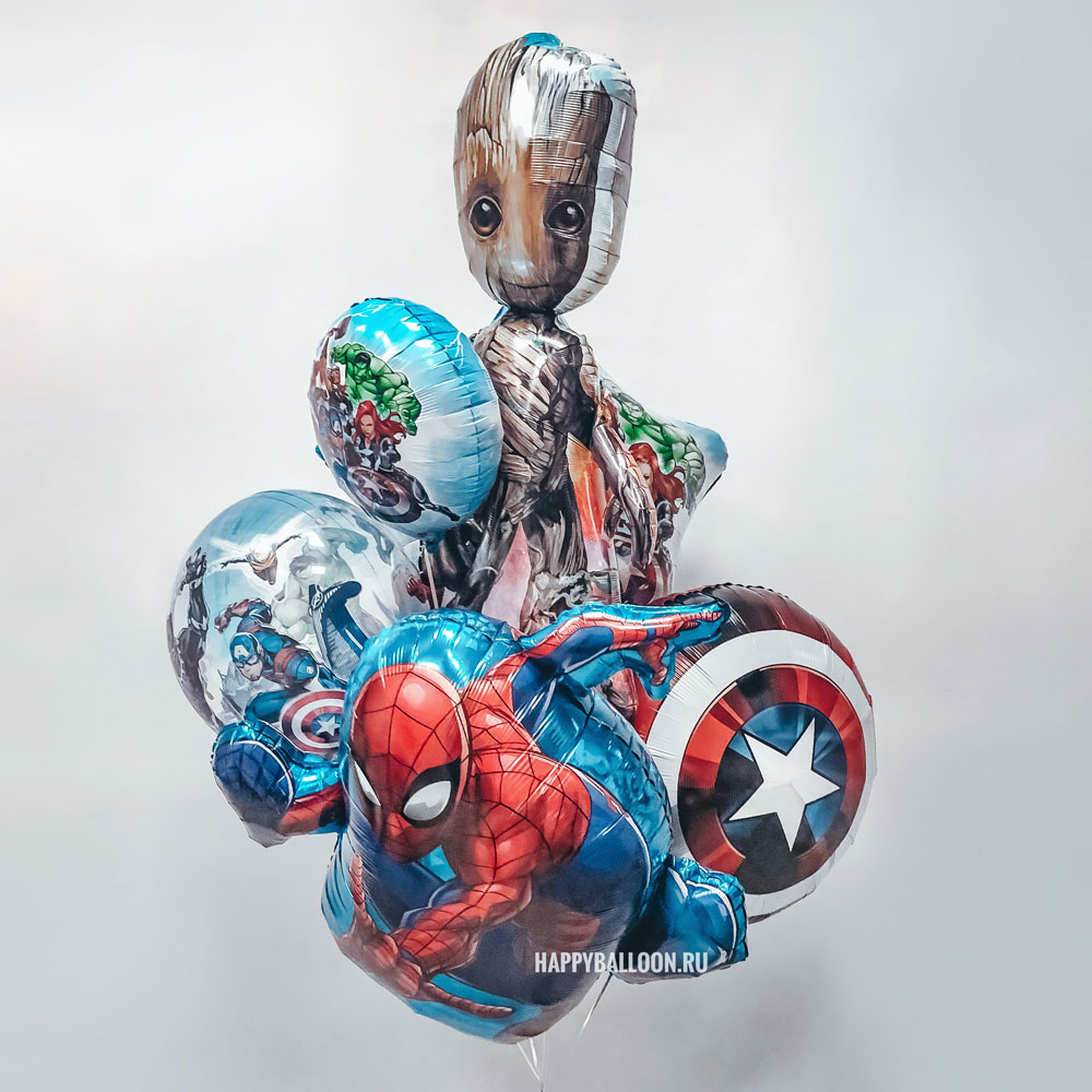 Сет шаров супергерои Мстители Marvel