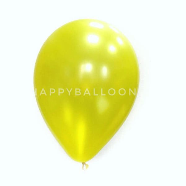 Желтые воздушные шары металлик 30 см