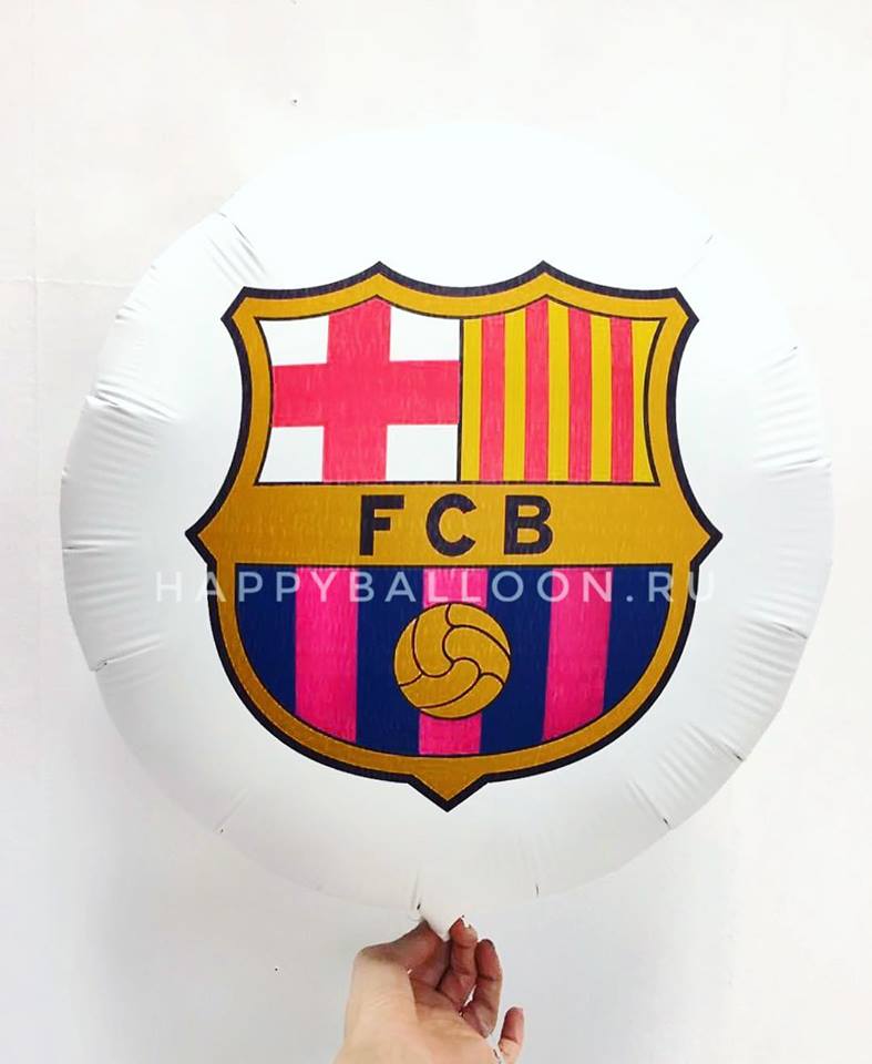 Шар на футбол с логотипом FC Barcelona