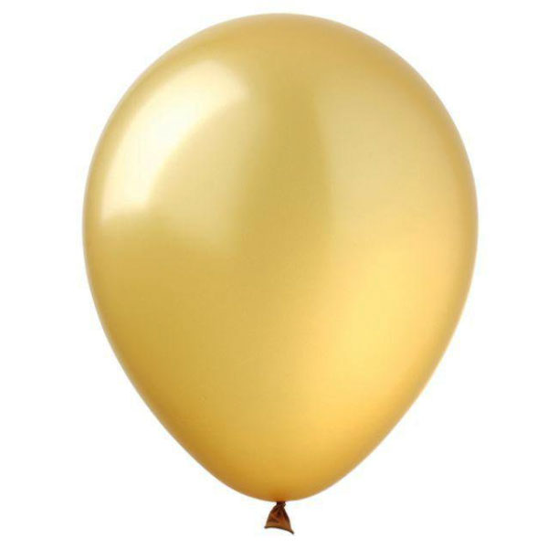 Воздушные шары золотые металлик 30 см
