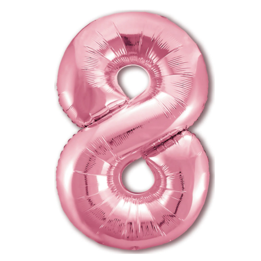 Воздушный шар цифра 8 фламинго