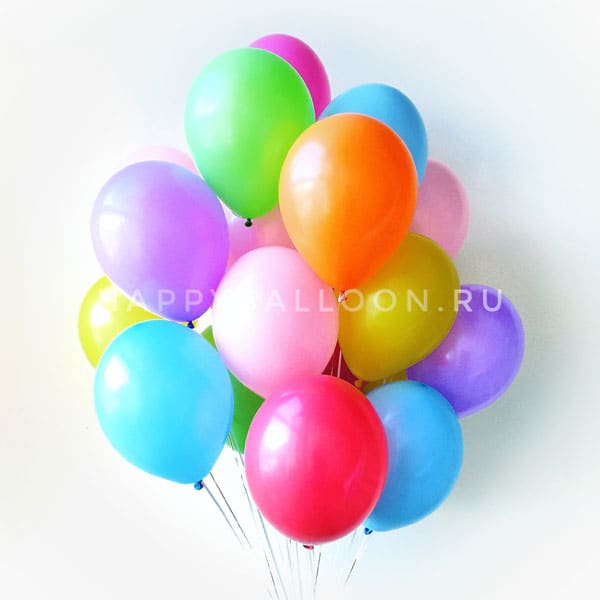 Разноцветные воздушные шары ассорти 30 см