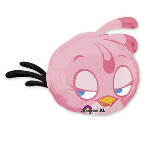 Фольгированный шар Angry Birds розовая Стелла - 68х53 см