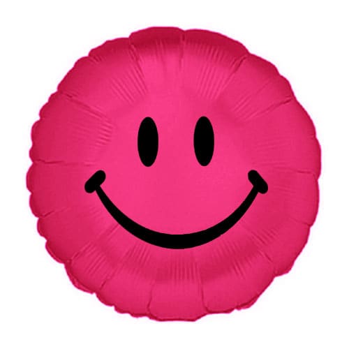 Фольгированный шар Смайл розовый