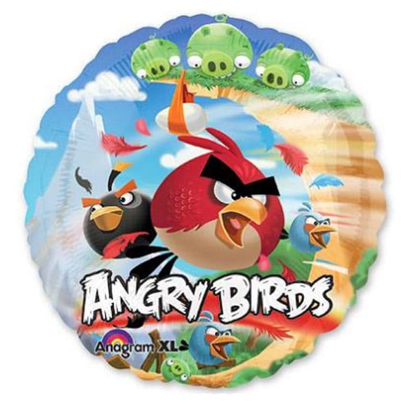 Фольгированный круг Angry Birds - 46 см