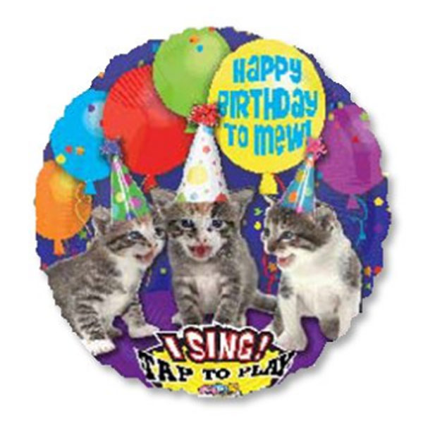 Поющий шар котики Happy Birthday