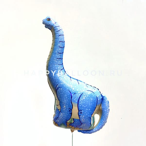 Фольгированный шар голубой динозавр Диплодок 110х66 см