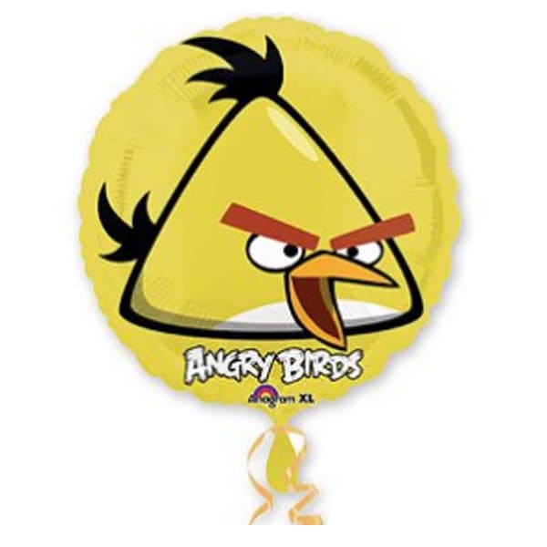 Фольгированный круг Angry Birds Чак - 46 см