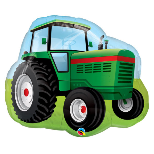 Фольгированный шар трактор зеленый Luxary