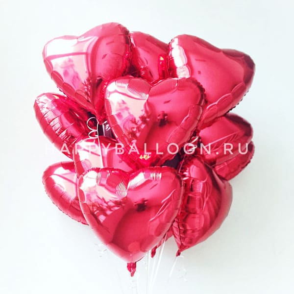 Фольгированный шар сердце красное 46 см