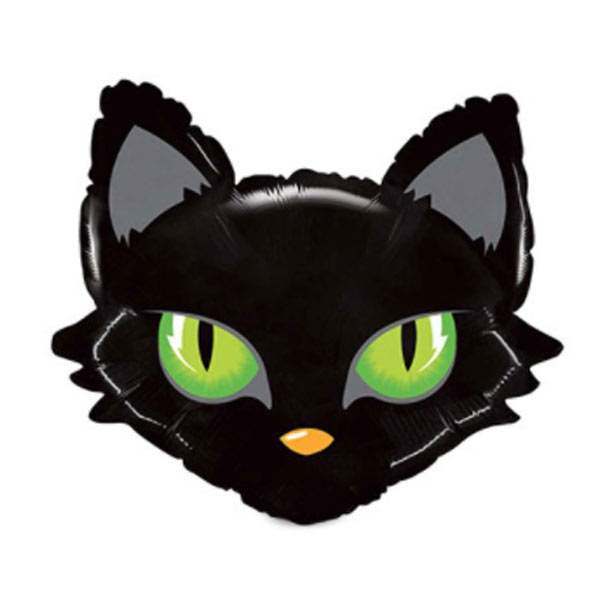 Фольгированный шар Голова черного кота